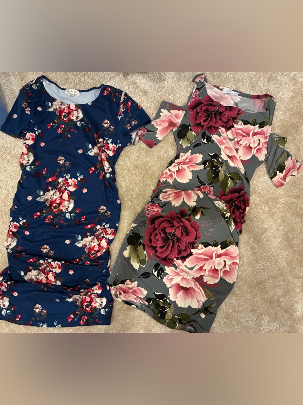 BUNDLE: 2 floral Pinkblush maternity dresses